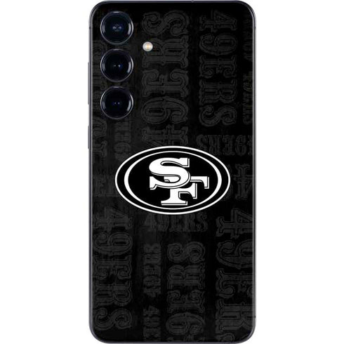 NFL San Franciso 49ers Black & White Galaxy S25 Skin